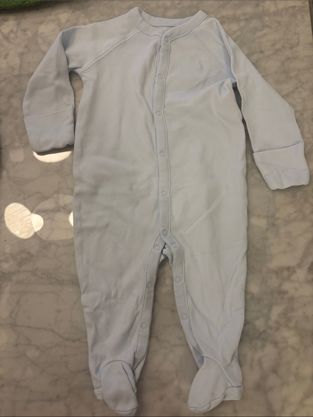 Ralph Lauren Light Blue Baby onesie 3-6 months
